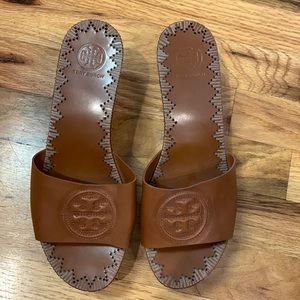 Tory Burch Patty wood wedge - size 8 - excellent condition
